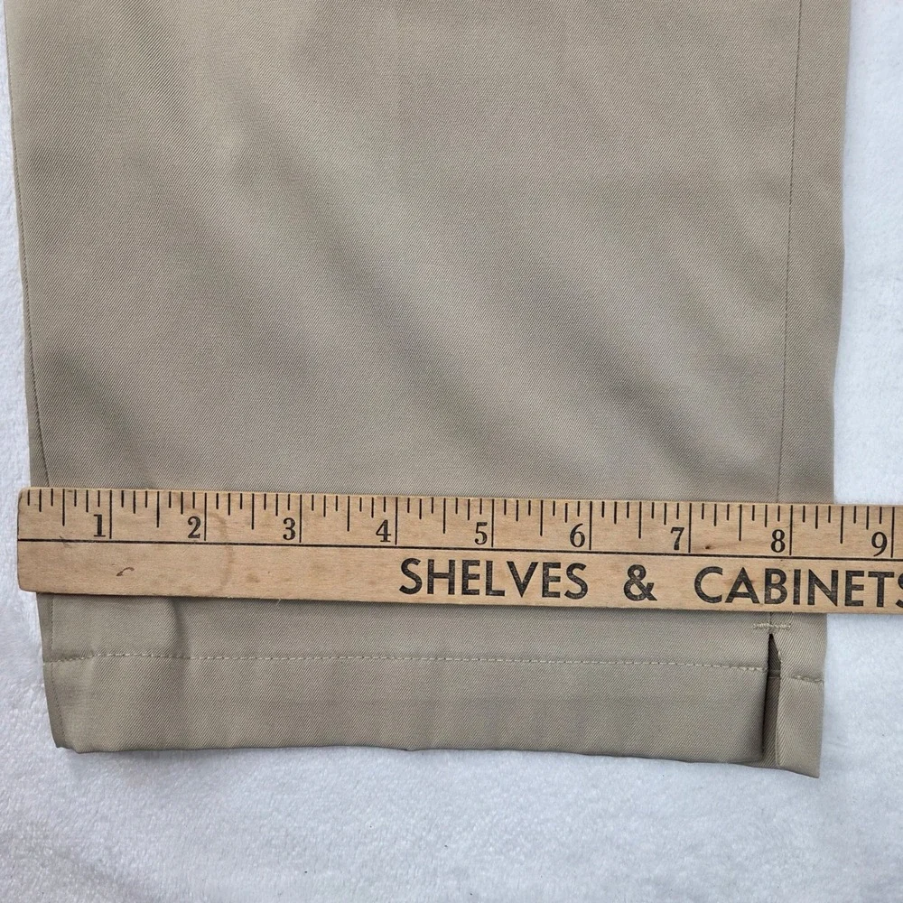 Slazenger Golf Pants Mens W32 L32 Tan Khaki Performance Flat Front‎ Excellent